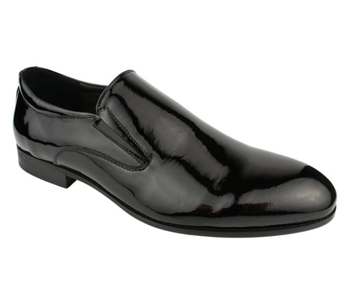 Pantofi eleganti, barbati, OTTER, V620002-01 negru, piele lacuita